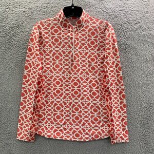 ICIKULS Jacket Womens Medium Top Geometric Pullover 1/4 Zip Lightweight